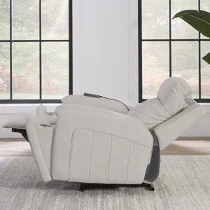 Armstrong Buffy Cream Power Recliner with Heat Massage and Auto-Glide Two Pack