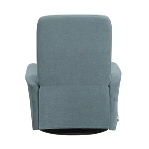 Gemini Snazzy Blue Manual Swivel Glider Recliner