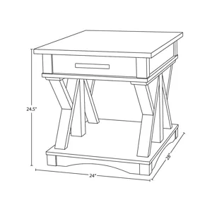 Americana Modern Dove Cocktail Table with 2 End Tables