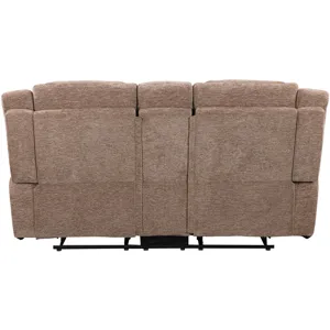 Bruno Plush Tobacco Manual Console Loveseat