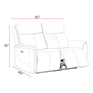 Cascade Auburn Power Reclining Loveseat