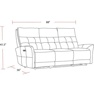 Gershwin Lucca Butterscotch Zero Gravity Power Reclining Sofa