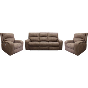 Polaris Kahlua Power Reclining Sofa and Two Recliners
