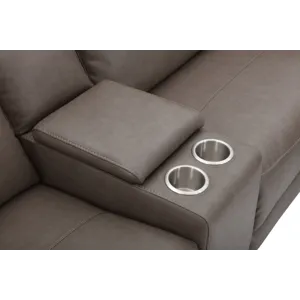 Momentum Dark Granite 7 Piece Modular Power Reclining Sectional with Power Adjustable Headrests