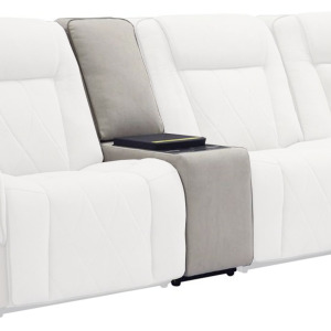 Ian Luxe Mocha Console with Beverage Chiller
