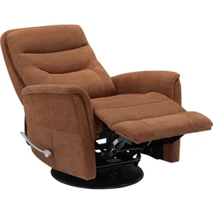 Gemini Snazzy Terracotta Manual Swivel Glider Recliner Two Pack