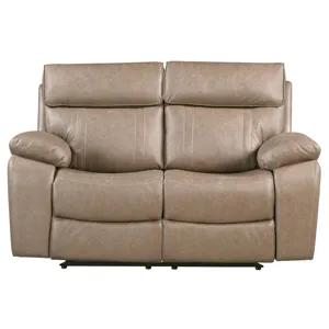 Theon Stokes Toffee Reclining Loveseat