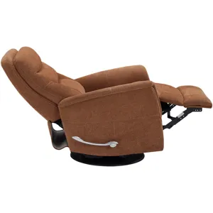 Gemini Snazzy Terracotta Manual Swivel Glider Recliner Two Pack