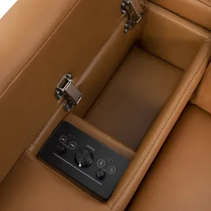 Phoenix Autumn Caramel Zero Gravity Power 3 Seat Home Theater Seating with Immersive Audio P3