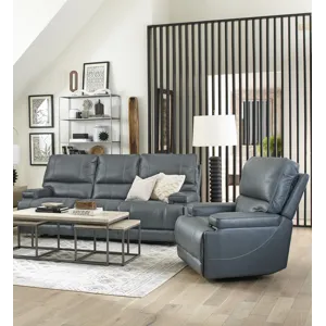Whitman Verona Azure - Powered By Freemotion Power Reclining Sofa and Recliner