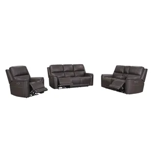 Easton Steamboat Brown Zero Gravity Power Reclining Sofa Loveseat and Recliner