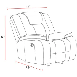 Bruno Plush Tobacco Manual Glider Recliner Two Pack