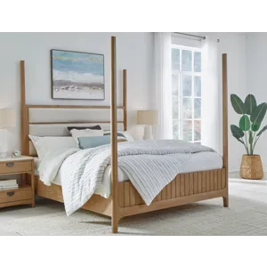 Escape Bedroom King Poster Upholstered Headboard