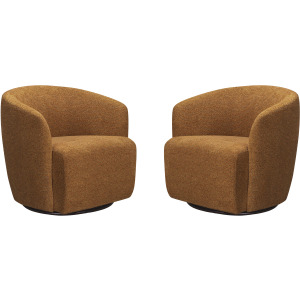 Mingle Thatch Jute Swivel Glider Accent Chair Two Pack