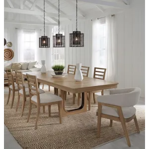 Escape Dining 84 Inch Rectangular Extendable Table With 8 Chairs