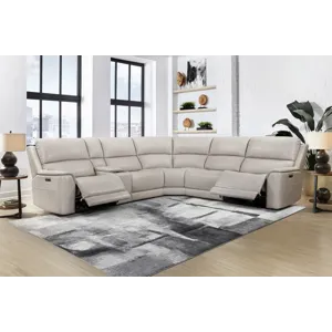Easton Steamboat Quartz 6 Piece Zero Gravity Power Reclining Sectional with Power Adjustable Headres