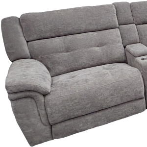 Richland Bristol Grey Power Left Arm Facing Recliner