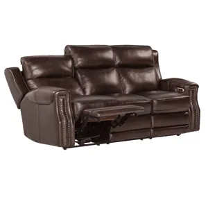 Hensley Smooth Espresso Power Reclining Sofa Loveseat and Recliner