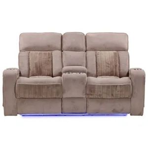 Equinox Mushroom Power Reclining Console Loveseat