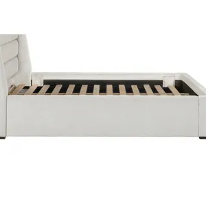 Giorgio Dreamy Linen Queen and King Upholstered Rails