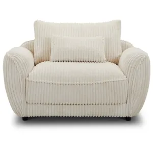 Utopia Mega Ivory Chair and A Half with Lumbar Pillow Two Pack