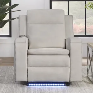 Armstrong Buffy Cream Power Recliner with Heat Massage and Auto-Glide Two Pack