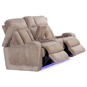 Equinox Mushroom Power Reclining Console Loveseat