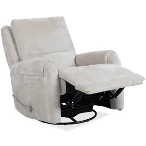 Gentry Ecru Mist Manual Swivel Glider Recliner Two Pack