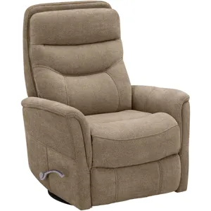 Gemini Snazzy Taupe Manual Swivel Glider Recliner Two Pack