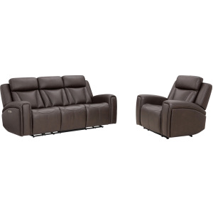 Maveric Bette Coffee Zero Gravity Power Reclining Sofa and Recliner