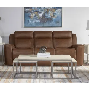Calgary Autumn Umber Power Reclining Sofa and Loveseat