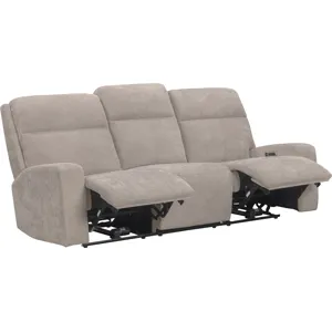 Traxton Jasper Taupe Power Zero Gravity Sofa and Loveseat