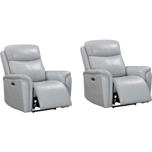 Cascade Seamist Grey Power Recliner Two Pack