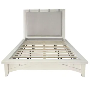 Americana Modern Bedroom King Platform Bed with 2 Nightstands