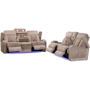 Equinox Mushroom Power Reclining Sofa and Loveseat