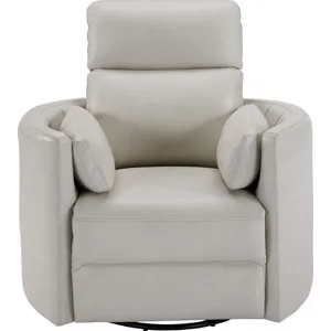 Radius Florence Ivory - Powered By Freemotion Cordless Power Swivel Glider Recliner Two Pack