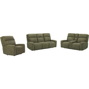 Traxton Jasper Moss Power Zero Gravity Sofa Loveseat and Recliner