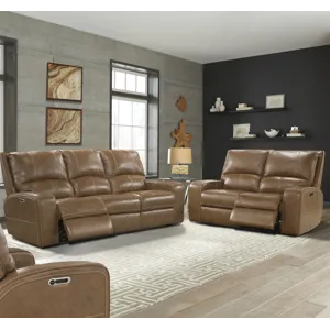 Swift Bourbon Power Reclining Sofa and Loveseat