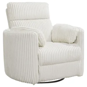 Radius Mega Ivory Power Reclining Sofa Loveseat and Recliner