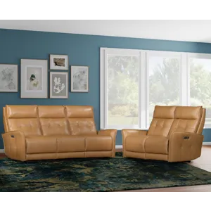 Gershwin Lucca Butterscotch Power Reclining Sofa and Loveseat