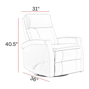 Bristol Graphite Swivel Glider Recliner Two Pack