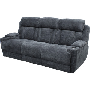 Dalton Lucky Charcoal Power Reclining Sofa with Drop Down Table