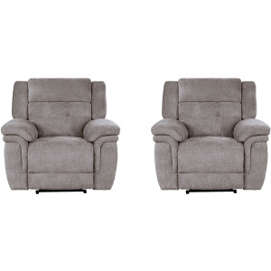 Richland Bristol Grey Power Recliner Two Pack