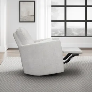 Turner Acadia White Manual Swivel Glider Recliner