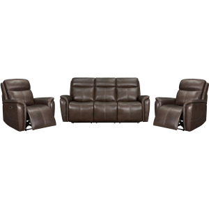 Cascade Auburn Power Reclining Sofa and 2 Recliners