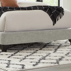 Jacob Luxe Light Grey Queen Footboard and Rails
