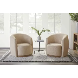 Tatum Sand Dollar Swivel Accent Chair Two Pack