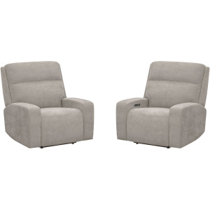 Traxton Jasper Taupe Power Zero Gravity Recliner P3 Two Pack