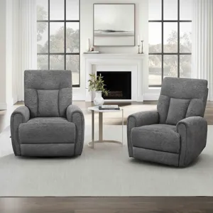 Natalia Nightfall Manual Swivel Glider Recliner Two Pack