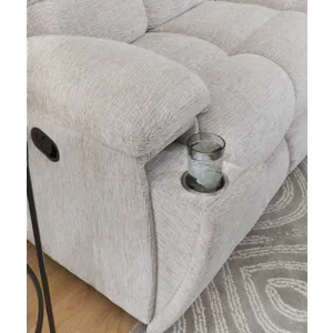 Buster Opal Taupe Manual Reclining Sofa Loveseat and Recliner